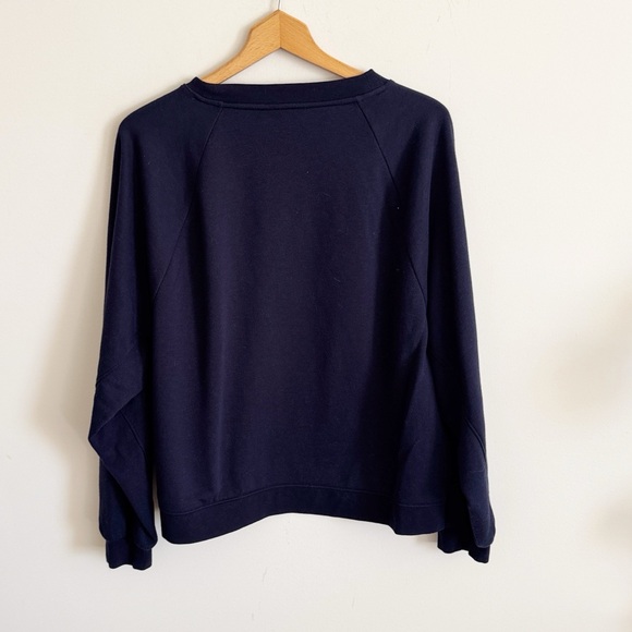 Talbots baby blue crew neck BLOUSON SLEEVE DOG DAYS long sleeve SWEATSHIRT sz XL - Picture 4 of 6